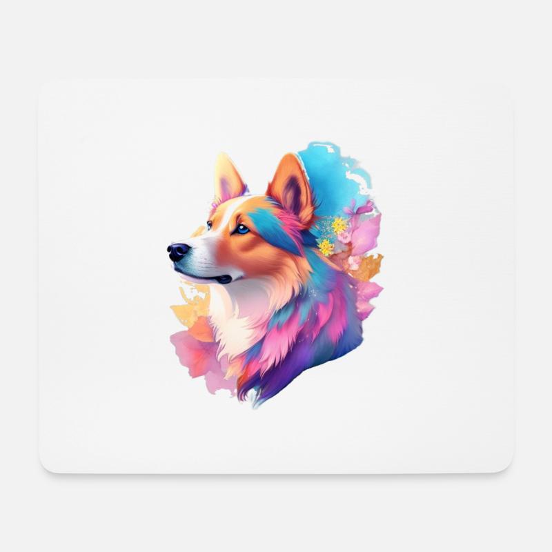 Hunde Portrait - Mousepad (Querformat) - Weiß