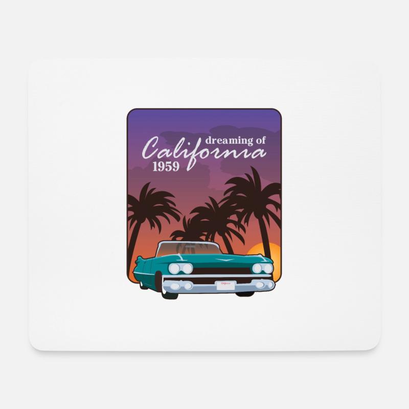 Dreaming of California 1959 - Mousepad (Querformat) - Weiß