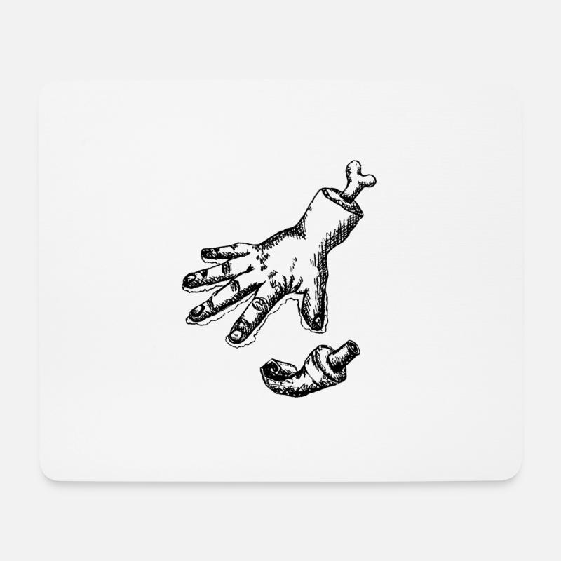 KlimakleberHand - Mousepad (Querformat) - Weiß