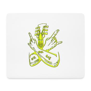 Rock Music Band Retro Guitar Vintage Heavy Metal - Mouse Pad (horizontal) - white - Front