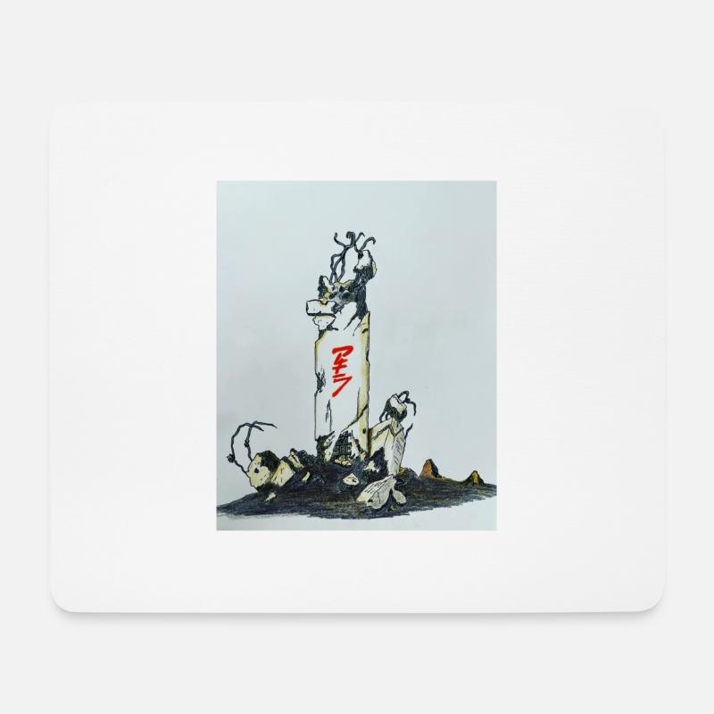 Zerstörung - Mousepad (Querformat) - Weiß