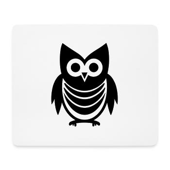 Petite chouette - Tapis de souris (format paysage) - blanc - Devant