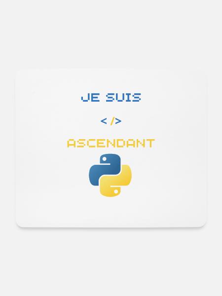 Geschenk für Python-Entwickler - Mousepad (Querformat) - Weiß