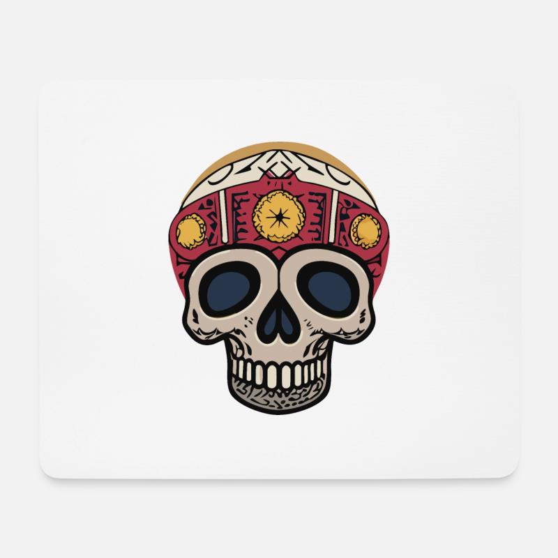 Pirate - Crâne - Rebelle - Tapis de souris (format paysage) - blanc