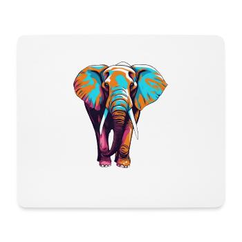 Elephant Elephant Animal Zoo Africa Savannah Safari - Mouse Pad (horizontal) - white - Front