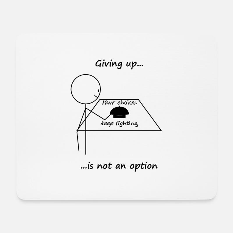 Not anoption - Mousepad (Querformat) - Weiß