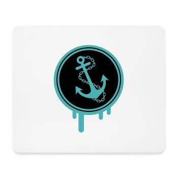 Anchor Icon Blobs - Mouse Pad (horizontal) - white - Front