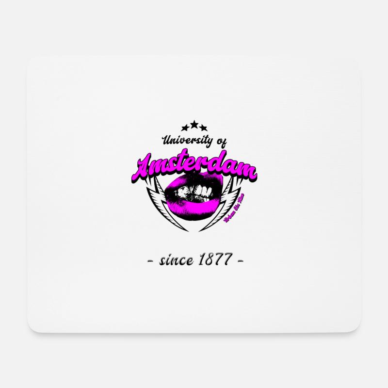 U of Amsterdam - Mousepad (Querformat) - Weiß