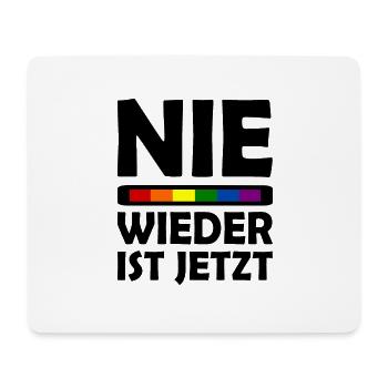 Nie wieder ist jetzt - Mousepad (Querformat) - Weiß - Vorne