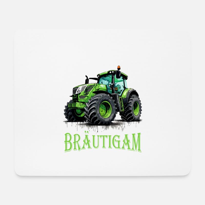 Team Bräutigam Traktor für Bauern und Landwirte - Mousepad (Querformat) - Weiß