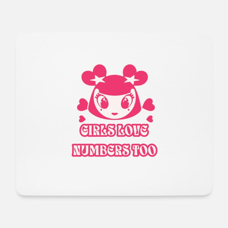 Girl Women Power Mathematics Lover Math Student - Mousepad (Querformat) - Weiß