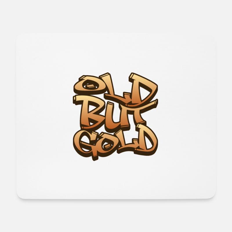 Old but Gold Graffiti Style Oldschool - Mousepad (Querformat) - Weiß