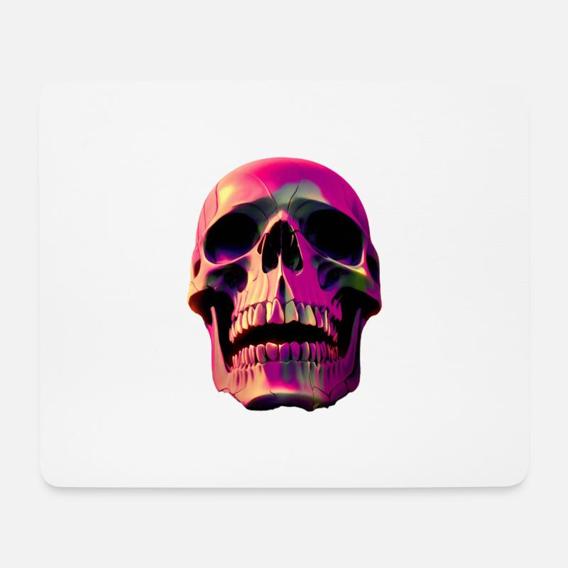 Skull in pink - Mouse Pad (horizontal) - white