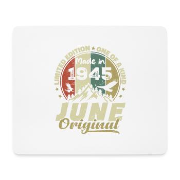 Juni 1945 Geburtstagsgeschenk Juni 1945 Juni 1945 - Mousepad (Querformat) - Weiß - Vorne