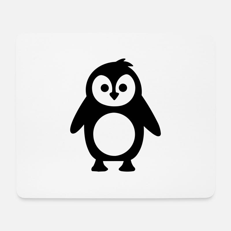 Pingouin - Tapis de souris (format paysage) - blanc
