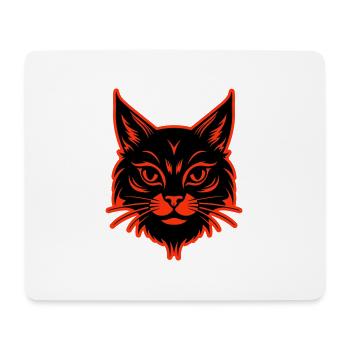 Tête de chat - Tapis de souris (format paysage) - blanc - Devant