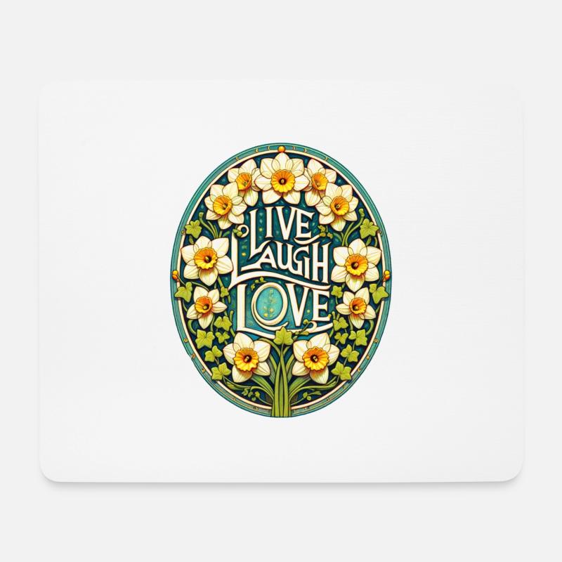 Lebe Lachen Liebe - Mousepad (Querformat) - Weiß