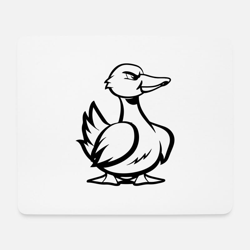 ente comic - Mousepad (Querformat) - Weiß