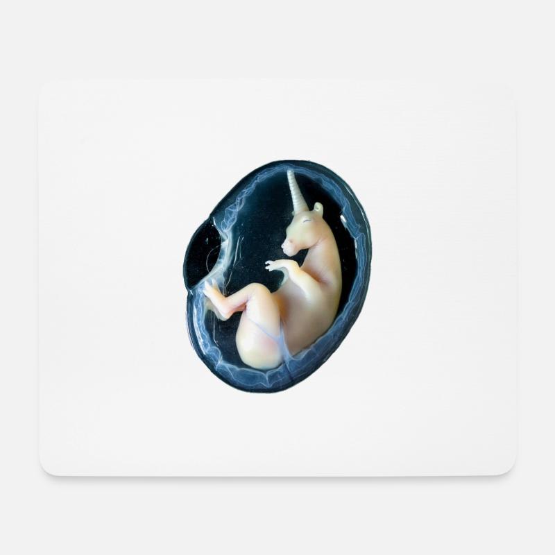 Einhorn-Embryo 3 - Mousepad (Querformat) - Weiß