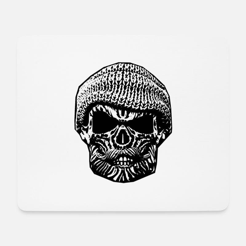 Hamburger Schädel - Mousepad (Querformat) - Weiß