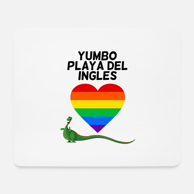 playa Del ingles - Tapis de souris (format paysage) - blanc
