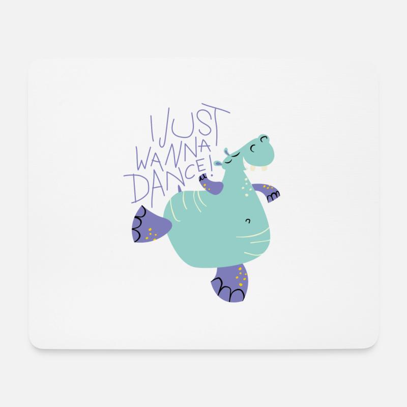 Illustration "I just wanna dance!" - Mousepad (Querformat) - Weiß