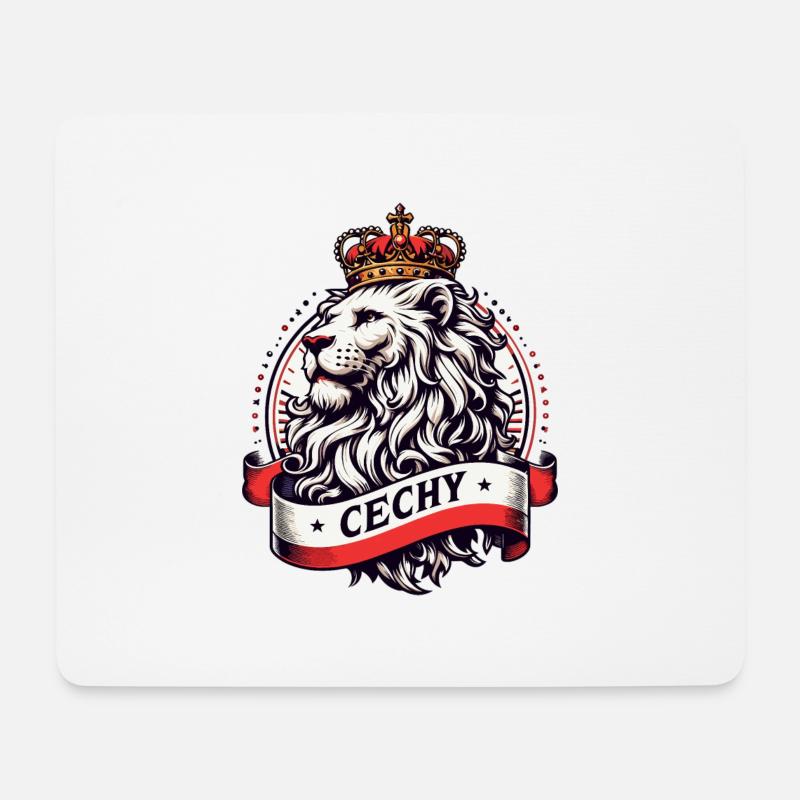 Cechy Böhmen Tschechien Löwe Flagge Geschenk - Mousepad (Querformat) - Weiß