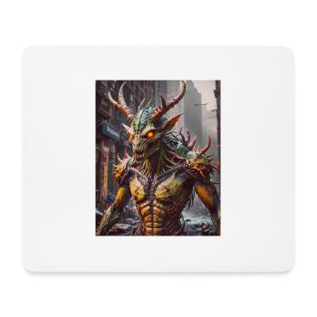 Monstre mutant mi-hommes mi-insecte sombre horreur - Tapis de souris (format paysage) - blanc - Devant