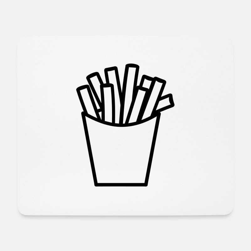 Pommes frites - Mousepad (Querformat) - Weiß