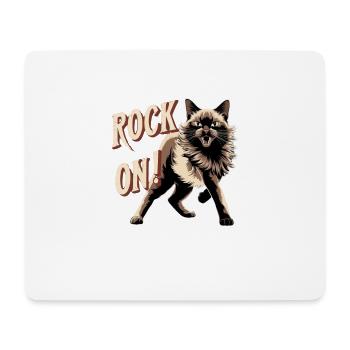Cat - Rock on - Mouse Pad (horizontal) - white - Front