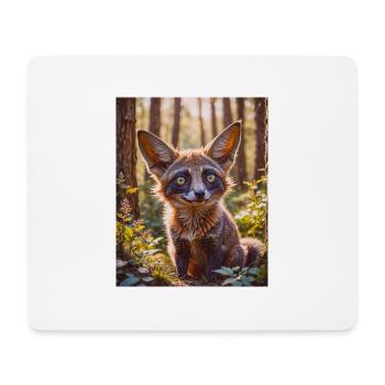 super süße afrikanische Tiere – Fledermausohr-Fuchs - Mousepad (Querformat) - Weiß - Vorne