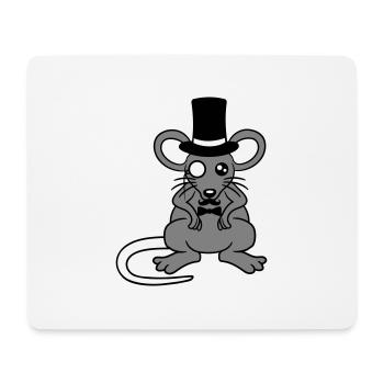 Mr. Mouse Top Hat Monocle Glasses Rich Mr. - Mouse Pad (horizontal) - white - Front