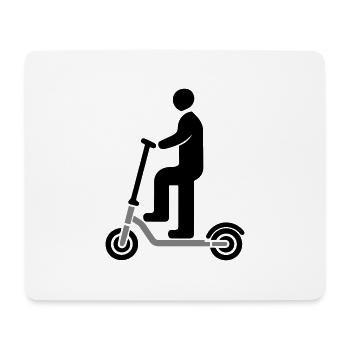 Trottinette électrique - Tapis de souris (format paysage) - blanc - Devant