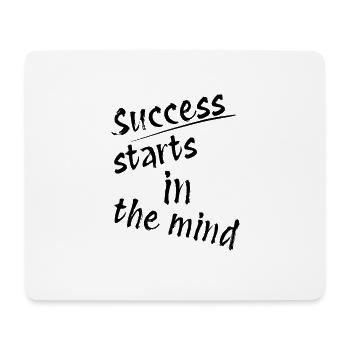Success Starts in the Mind - Mousepad (Querformat) - Weiß - Vorne