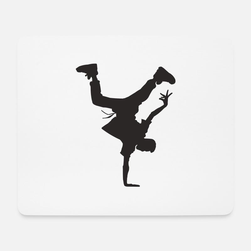 breakdance - Mousepad (Querformat) - Weiß