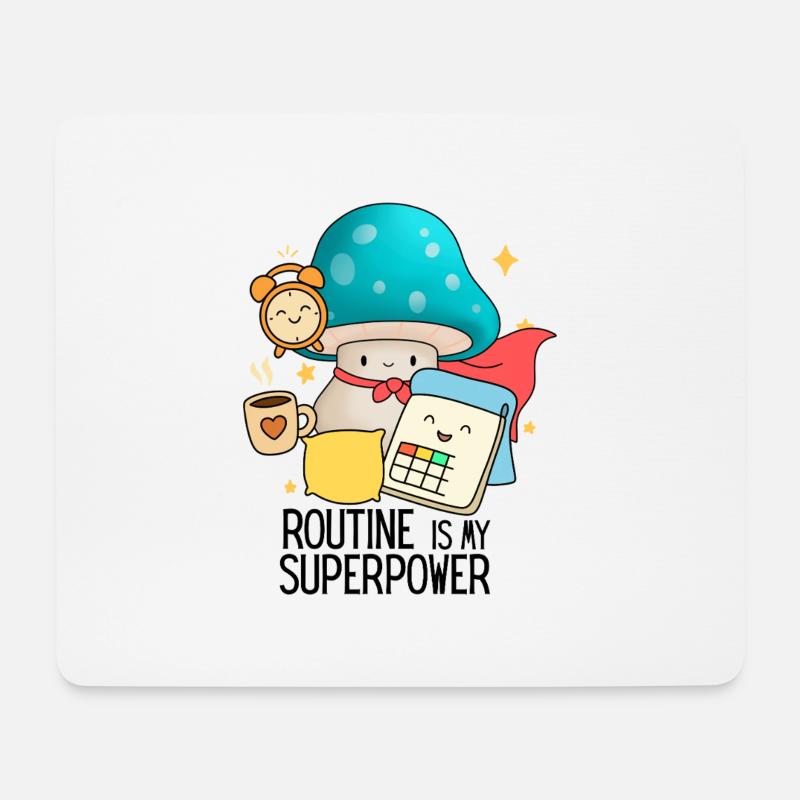 Lustige Autismus-Routine ist meine Superkraft - Mousepad (Querformat) - Weiß