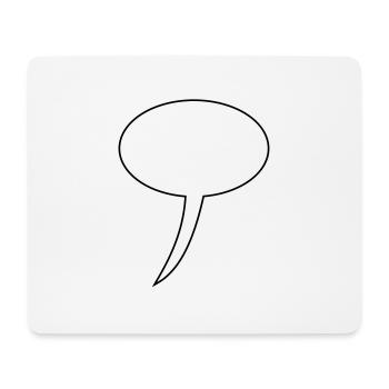Speech Bubble Design Long - Mouse Pad (horizontal) - white - Front