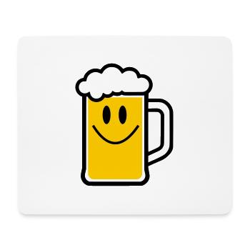 Beer face - Mouse Pad (horizontal) - white - Front
