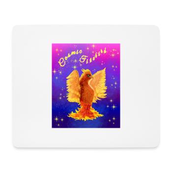An Orange Cosmic Cyber Bird - Mouse Pad (horizontal) - white - Front