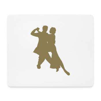 Elegante Tanzpaare Silhouette Klassischer Tanz Süd - Mousepad (Querformat) - Weiß - Vorne