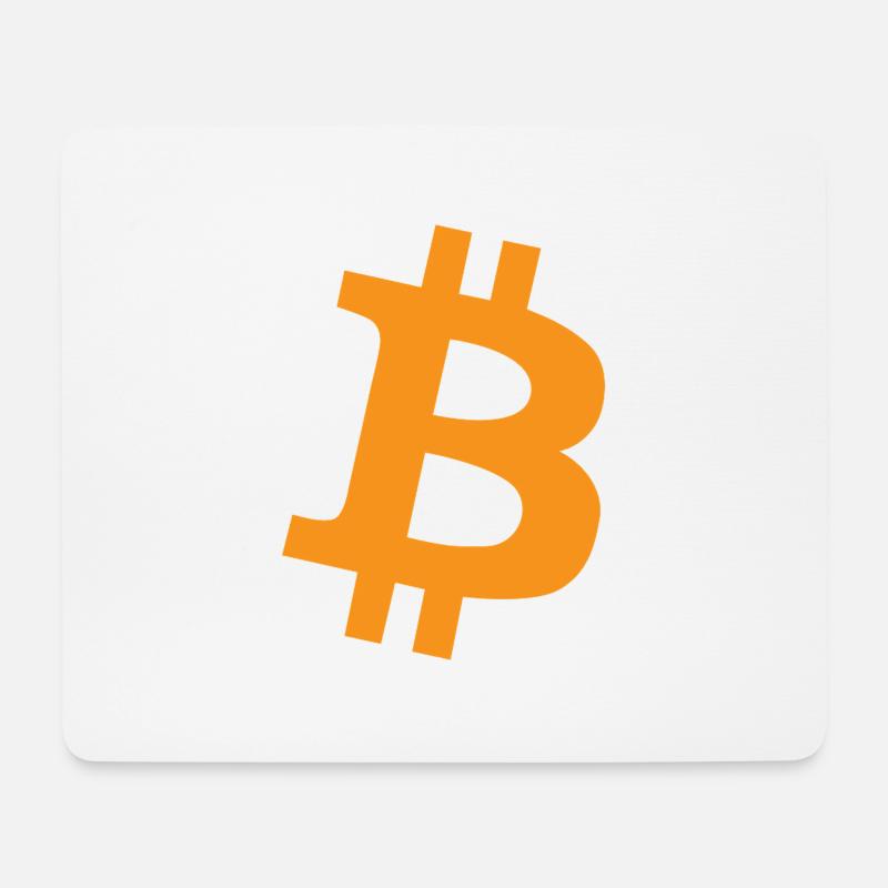 Bitcoin Logo - Mousepad (Querformat) - Weiß