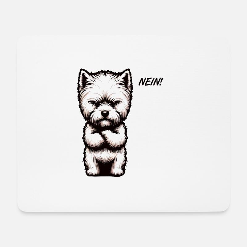 Nein West highland terrier Westie West highland - Mousepad (Querformat) - Weiß