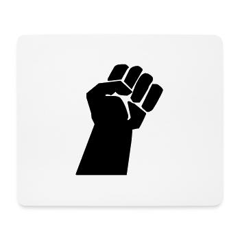 revolt fist - Tapis de souris (format paysage) - blanc - Devant