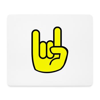 Heavy Metal Hand - Mousepad (Querformat) - Weiß - Vorne
