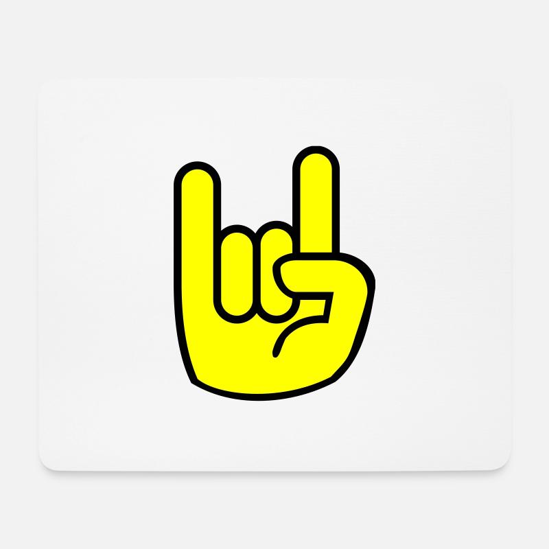 Heavy Metal Hand - Mousepad (Querformat) - Weiß
