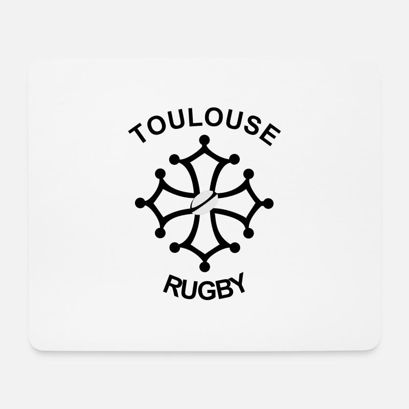Toulouse Rugby - Mousepad (Querformat) - Weiß