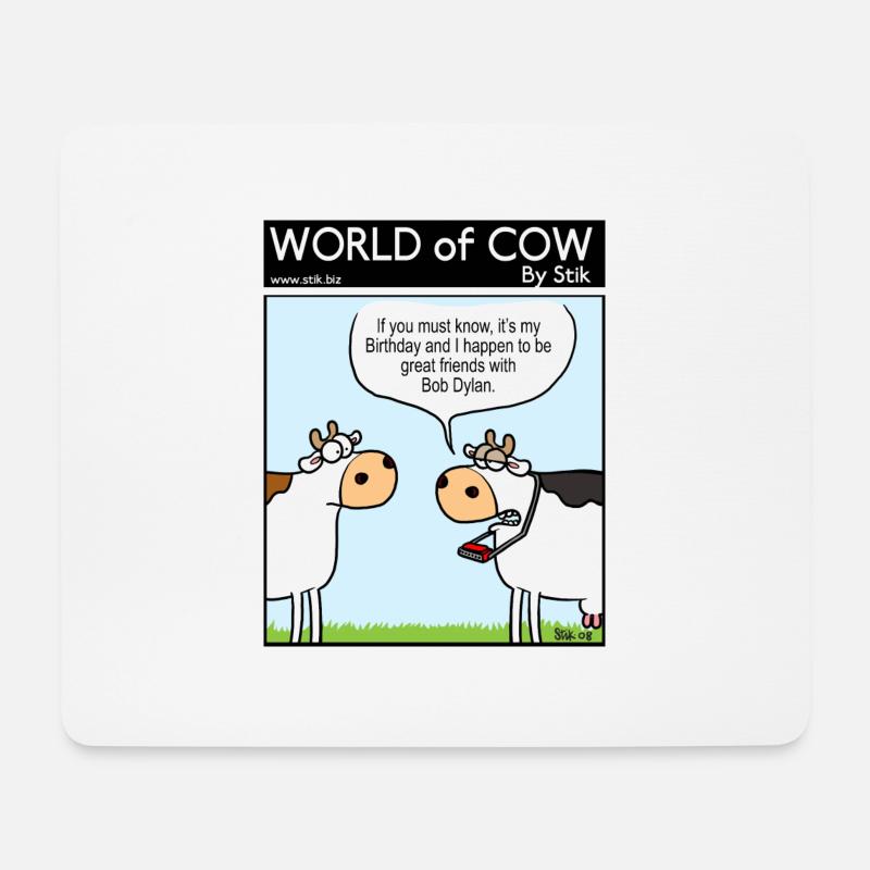 Bob Dylan's Friend - Mouse Pad (horizontal) - white