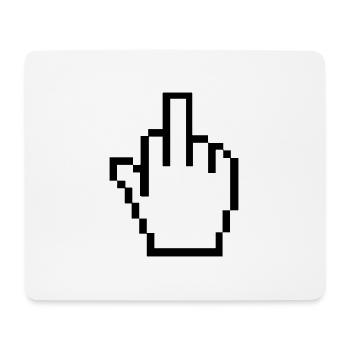 stinkefinger1farbe - Mouse Pad (horizontal) - white - Front