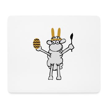 Osterschaf - Mousepad (Querformat) - Weiß - Vorne