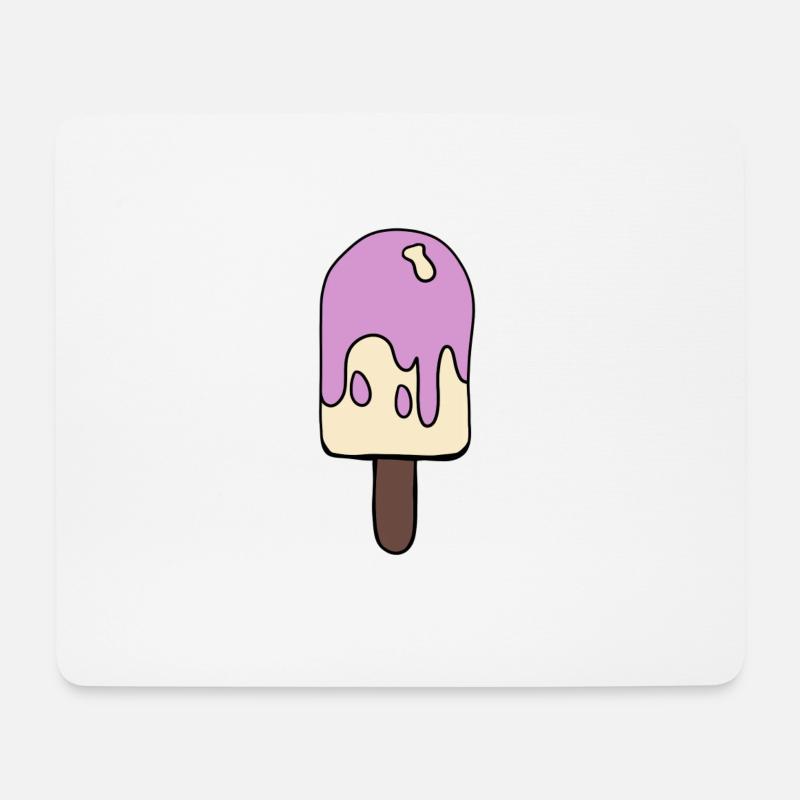 Eis farbig - Mousepad (Querformat) - Weiß